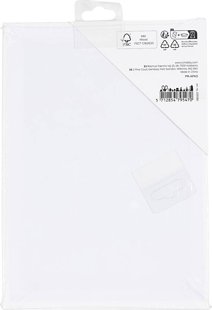Malerplade - A5 - Str 15X21 Cm - Tykkelse 3 Mm - 280 G - 1 Stk