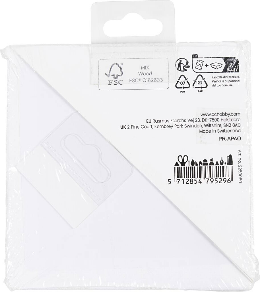 Malerplade - Str 10X10 Cm - Tykkelse 3 Mm - 280 G - 1 Stk