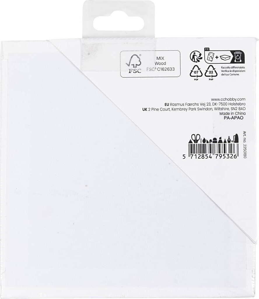 Malerplade - Str 12 4X12 4 Cm - Tykkelse 3 Mm - 280 G - 1 Stk