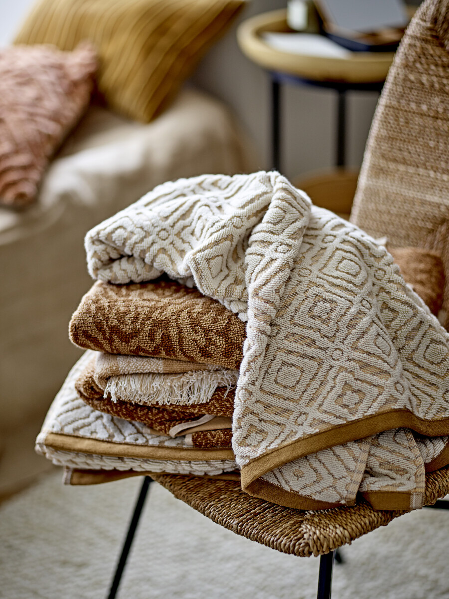 Bloomingville - Malou Håndklæde - Natur - Bomuld Oeko-Tex - 70X140 Cm