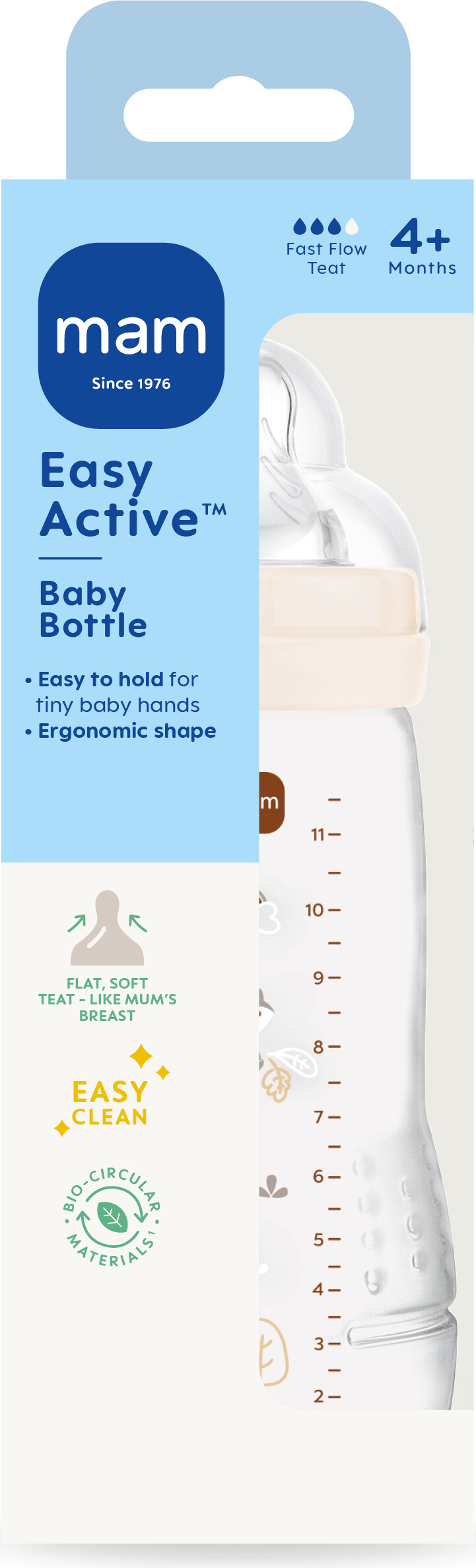 Mam - Easy Active Sutteflaske - Neutral - 330 Ml