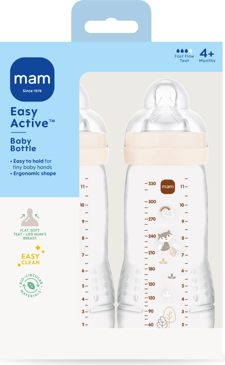 Mam - Easy Active Sutteflaske - Neutral - 330 Ml