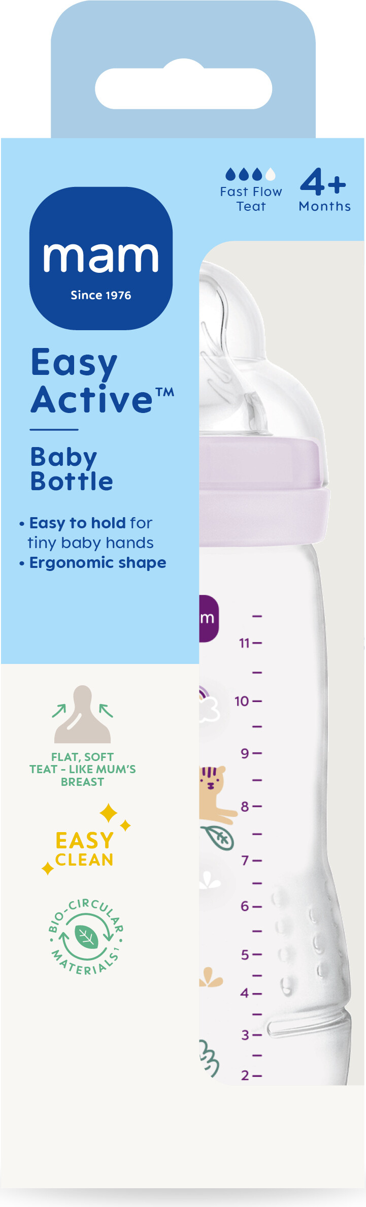 Mam - Easy Active Sutteflaske - Pink - 330Ml
