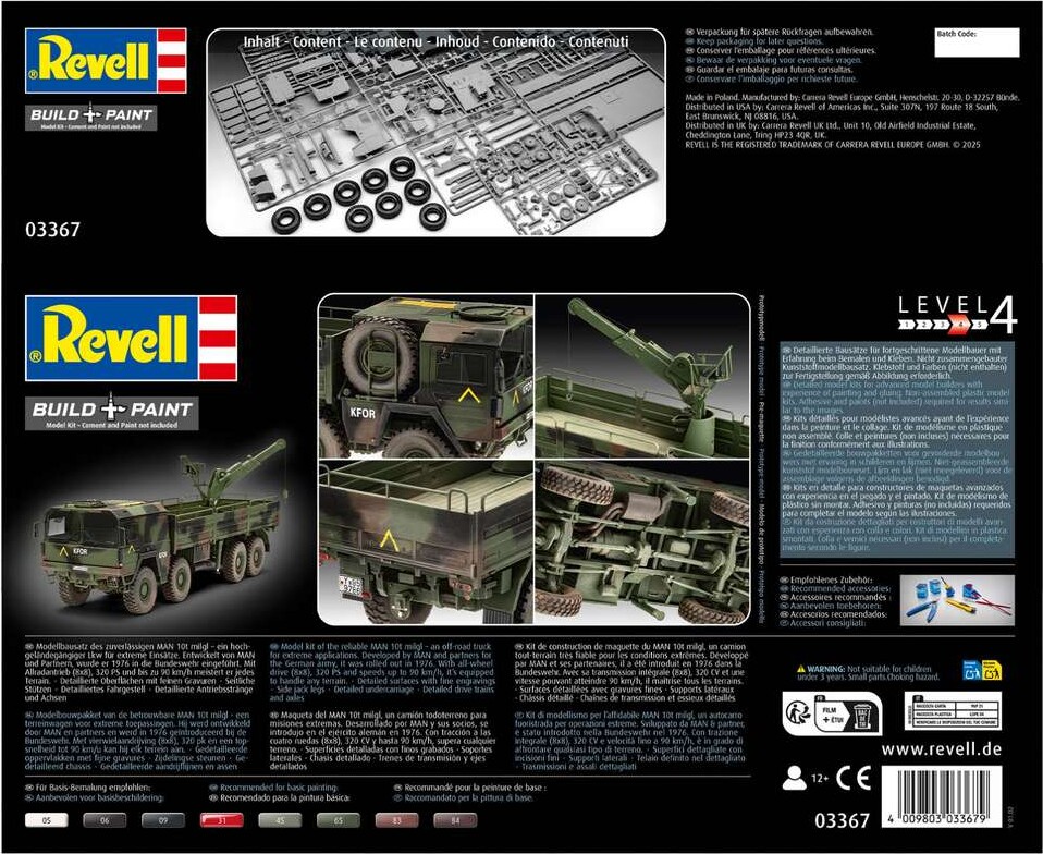 Revell - Man 10T Milgl 8X8 Truck - Byggesæt -1 35 - 03367