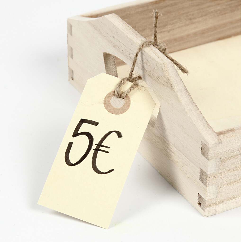 Manillamærker - Str 3X6 Cm - 250 G - Creme - 30 Stk