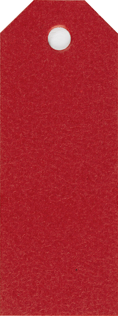 Manillamærker - Str 3X8 Cm - 220 G - Rød - 20 Stk