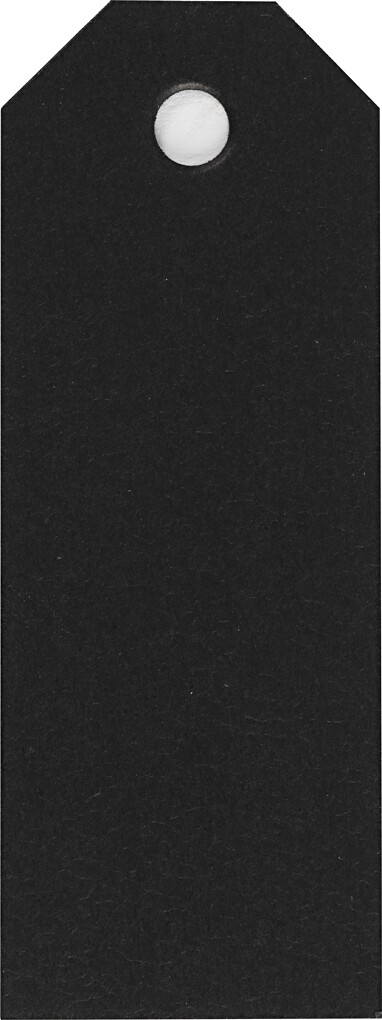 Manillamærker - Str 3X8 Cm - 220 G - Sort - 20 Stk