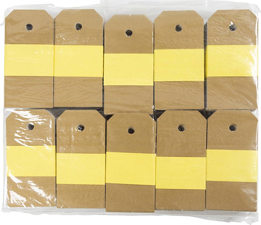 Manillamærker - Str 4X8 Cm - 250 G - Guld - 1000 Stk
