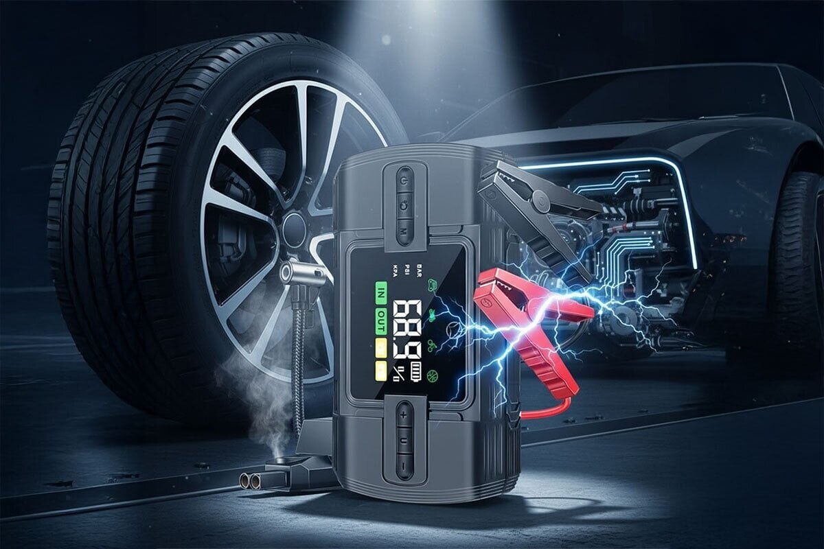 Manta - Majs001Ap Multifunctional Jump Starter With Air Compressor
