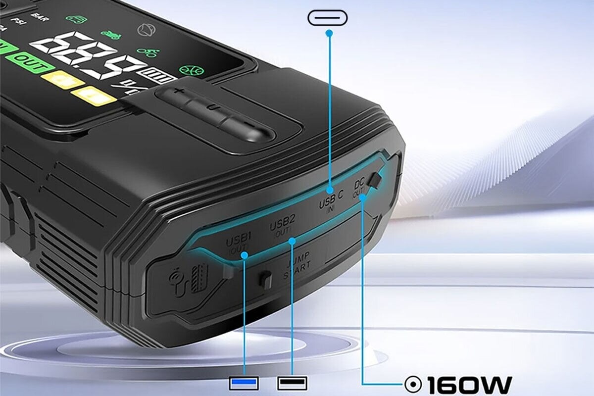 Manta - Majs001Ap Multifunctional Jump Starter With Air Compressor