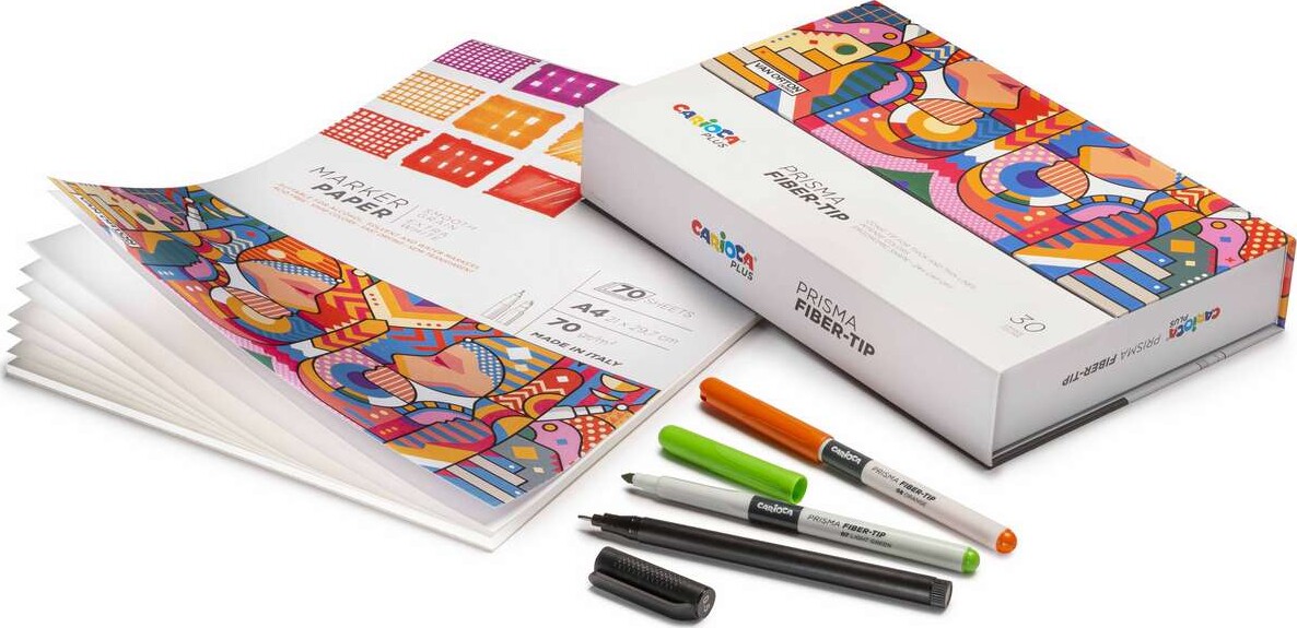 Tegneblok - A4 - Marker Paper - 70 Sider - Carioca Plus