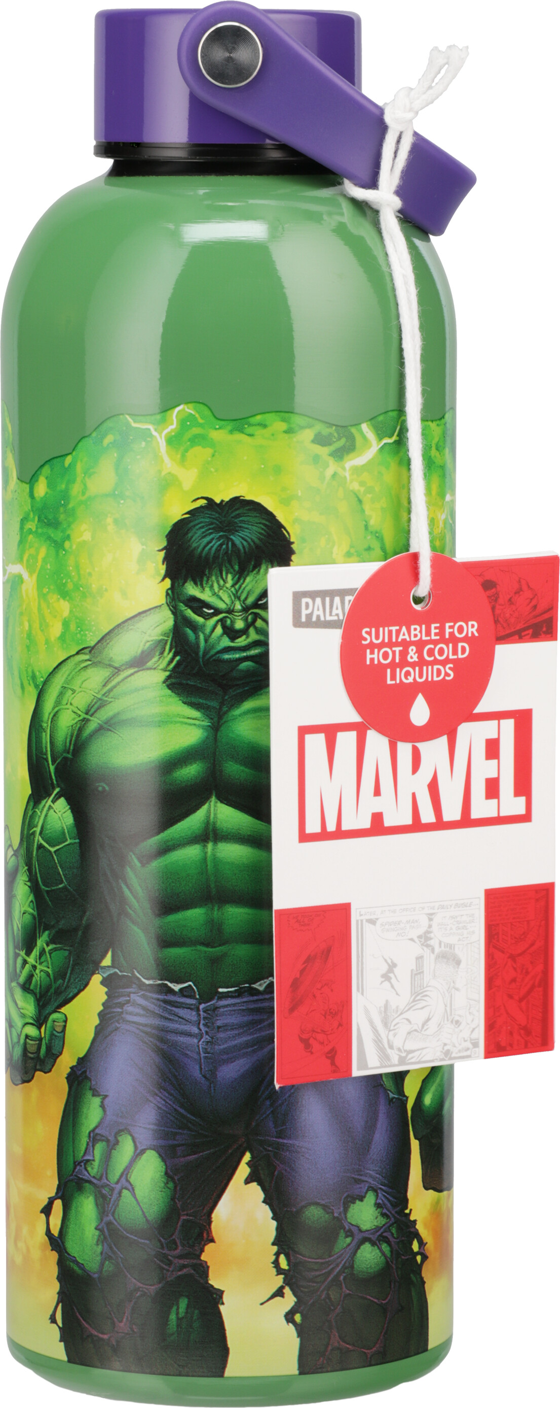 Marvel - Hulk Metal Water Bottle With Carry Loop