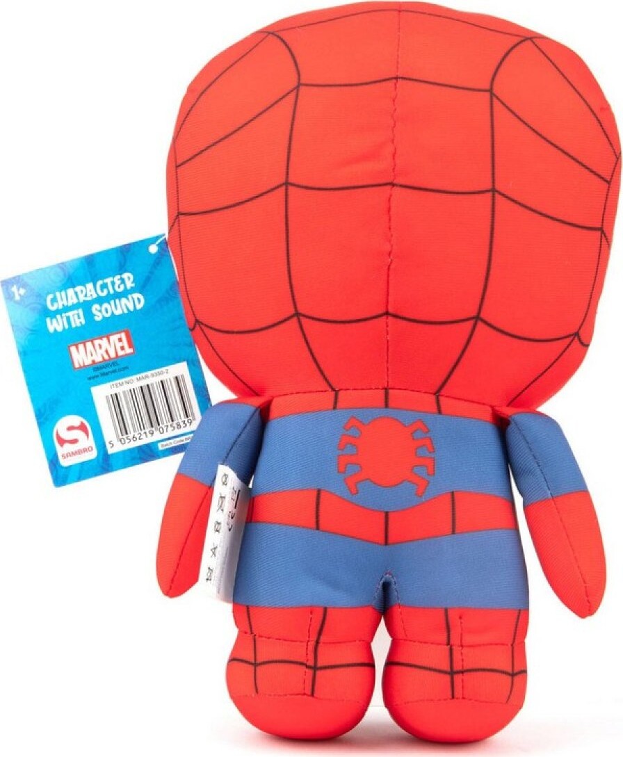 Spiderman Bamse Med Lyd - Marvel - 20 Cm