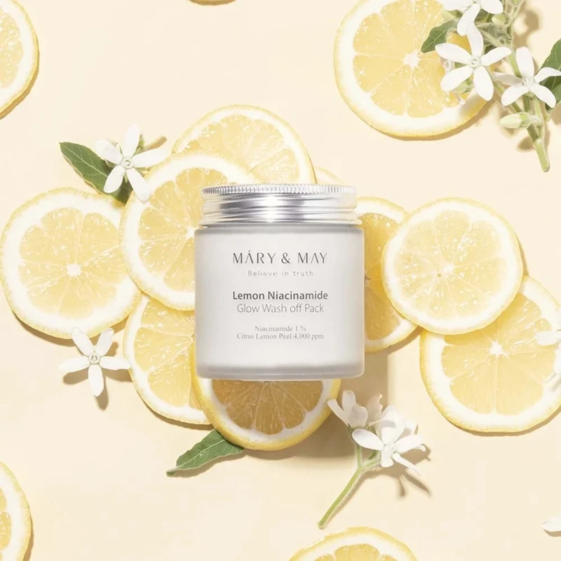 Mary May - Lemon Niacinamide Glow Wash Off Pack - 125 G