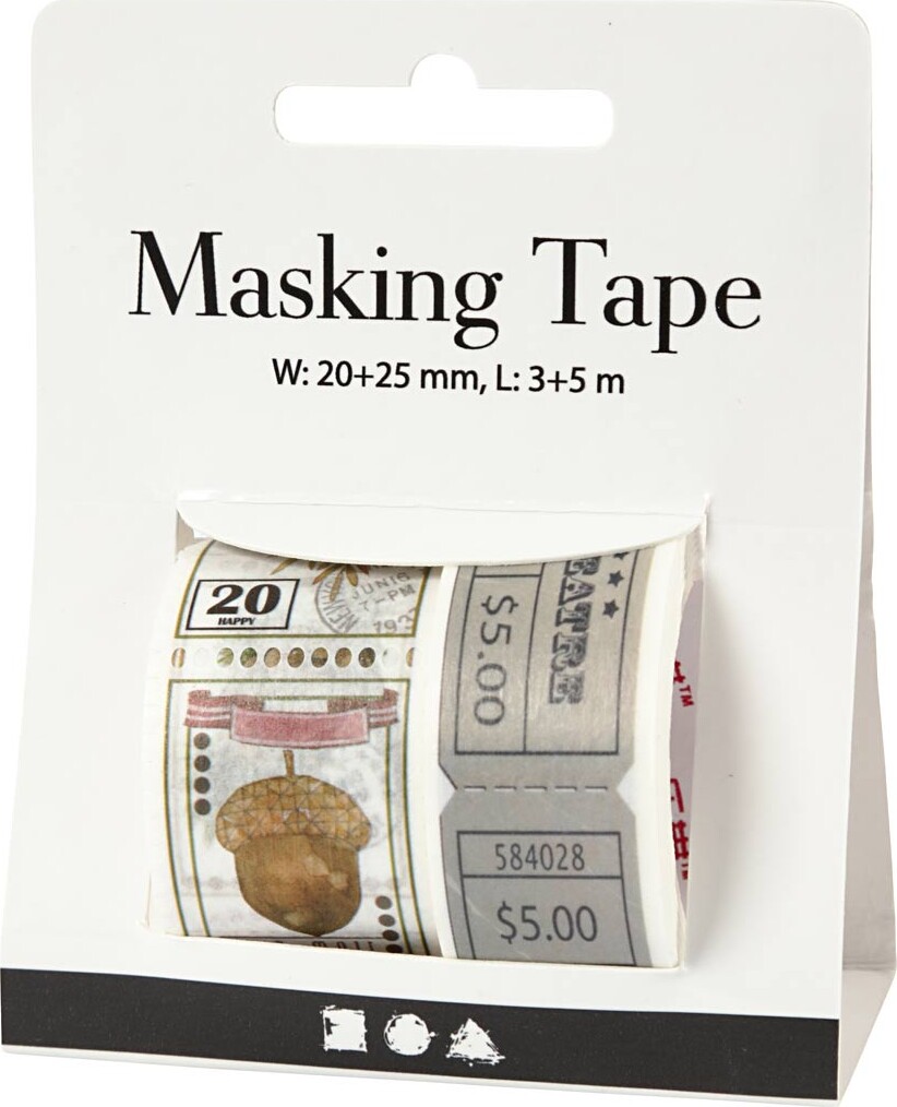 Masking Tape - Billet- Og Naturmotiver - L 3 5 M - B 20 25 Mm - 2 Ruller