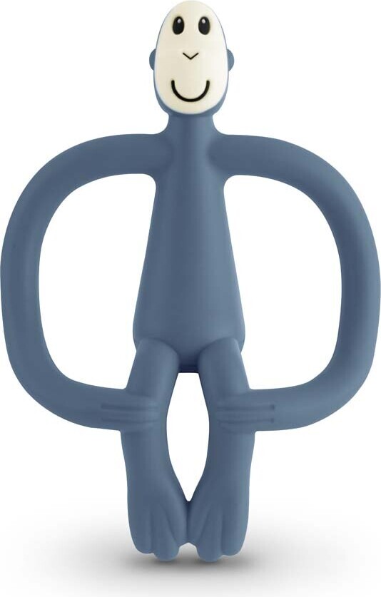 Matchstick Monkey - Teething Toy And Gel Applicator - Airforce Blå