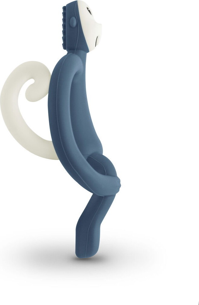 Matchstick Monkey - Teething Toy And Gel Applicator - Airforce Blå