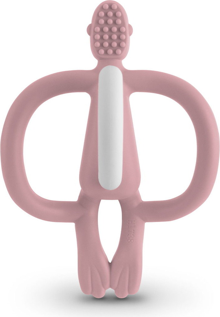 Matchstick Monkey - Teething Toy And Gel Applicator - Dusty Pink