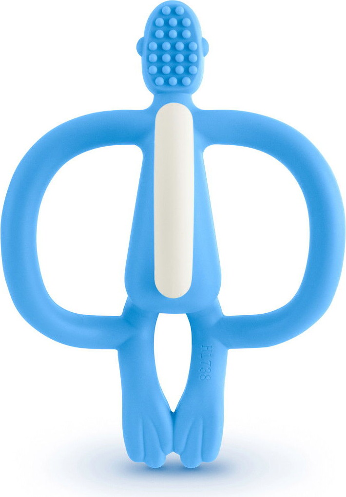 Matchstick Monkey - Teething Toy And Gel Applicator - Lyseblå
