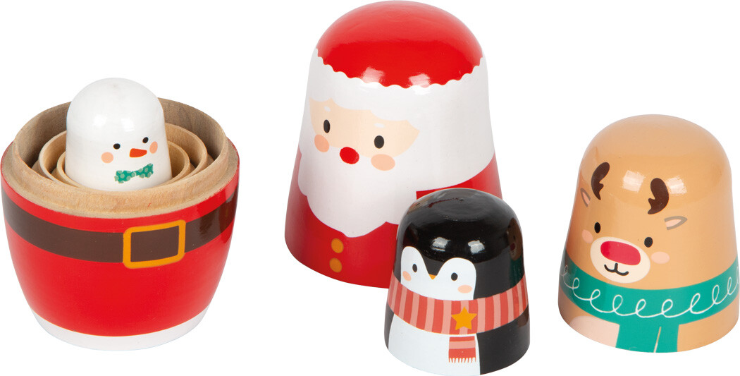 Babushka Dukker - Legetøj Til Børn - Jul - 4 Stk - Træ - Small Foot