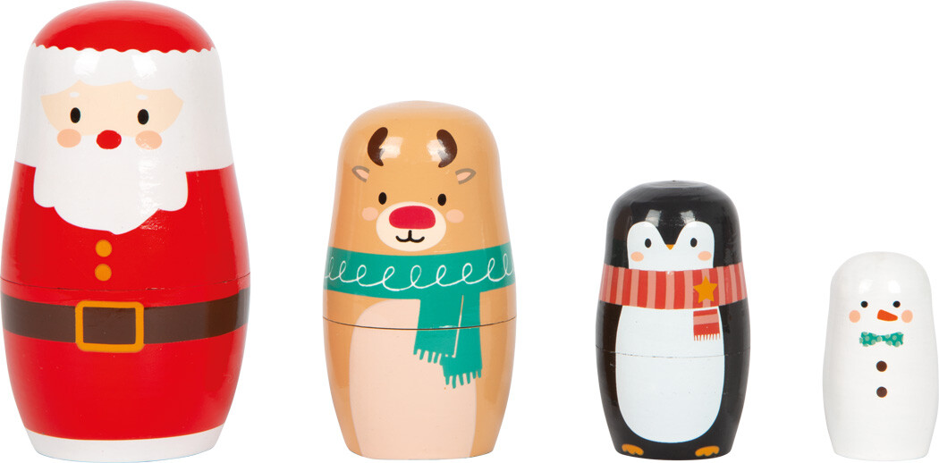 Babushka Dukker - Legetøj Til Børn - Jul - 4 Stk - Træ - Small Foot