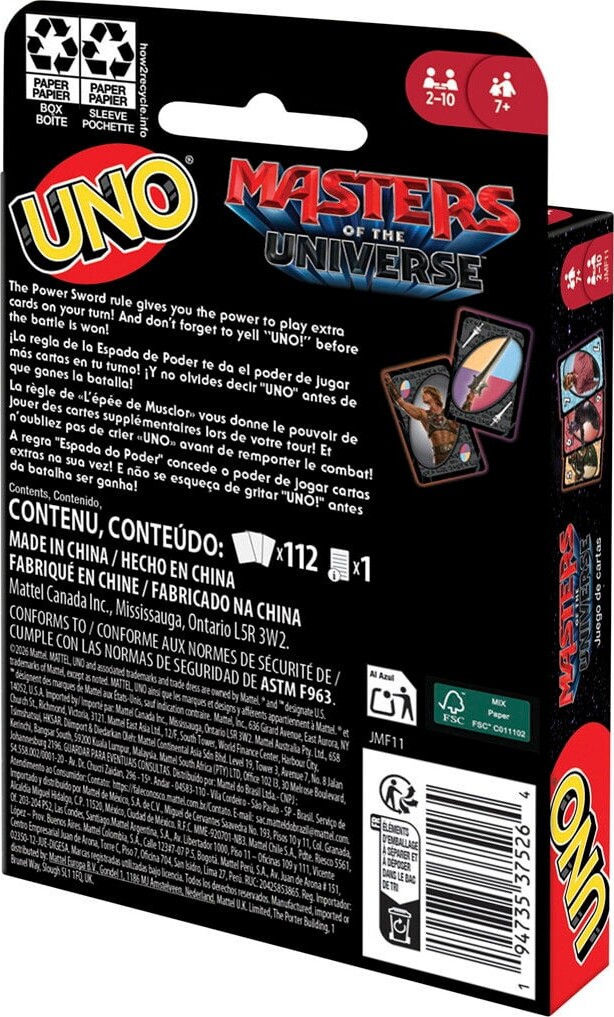Mattel Games - Uno Masters Of The Universe Movie