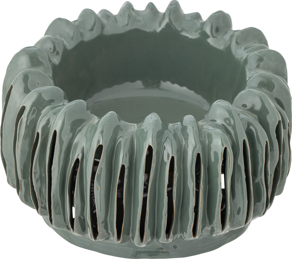 Creative Collection - Mavel Urtepotteskjuler - Grøn - Stentøj Keramik