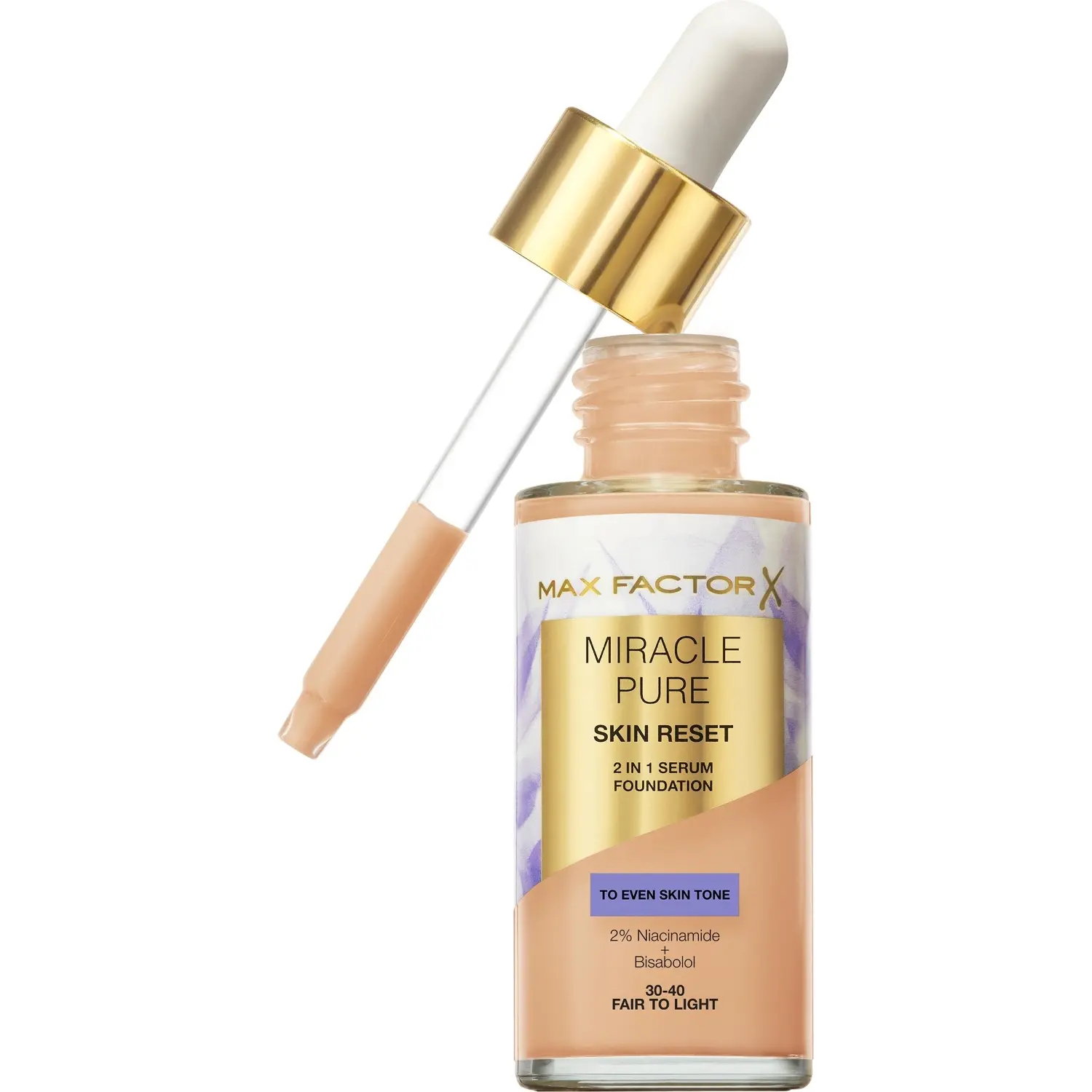 Max Factor - Miracle Pure 2In1 Skin Reset Serum Foundation - 30-40 Fair To