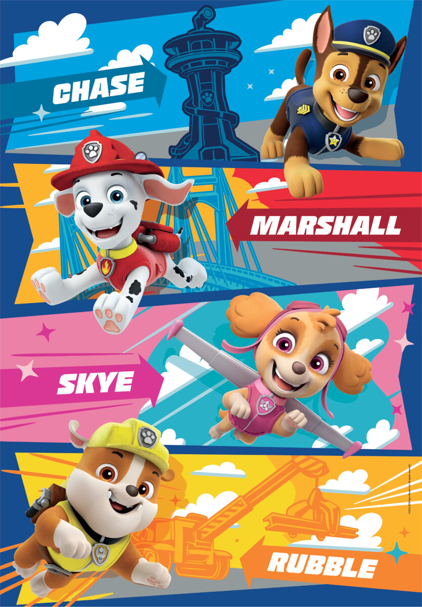 Paw Patrol Puslespil - Maxi Super Color - Clementoni - 60 Brikker