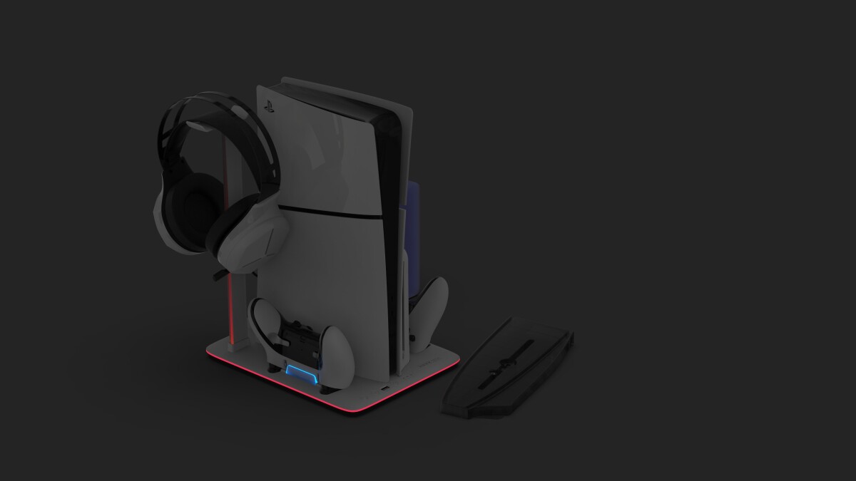 Maxx Tech Ps5 Dlx Led Mult-Functional Stand For All Ps5 Consoles