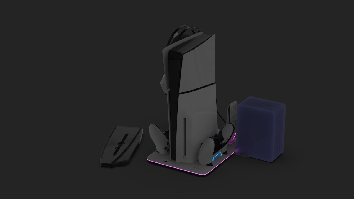 Maxx Tech Ps5 Dlx Led Mult-Functional Stand For All Ps5 Consoles