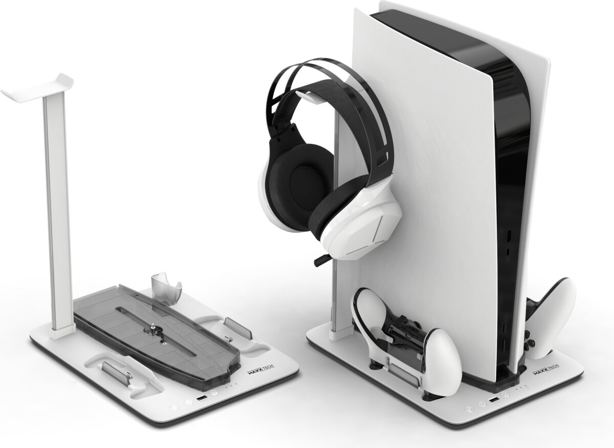 Maxx Tech Ps5 Dlx Led Mult-Functional Stand For All Ps5 Consoles