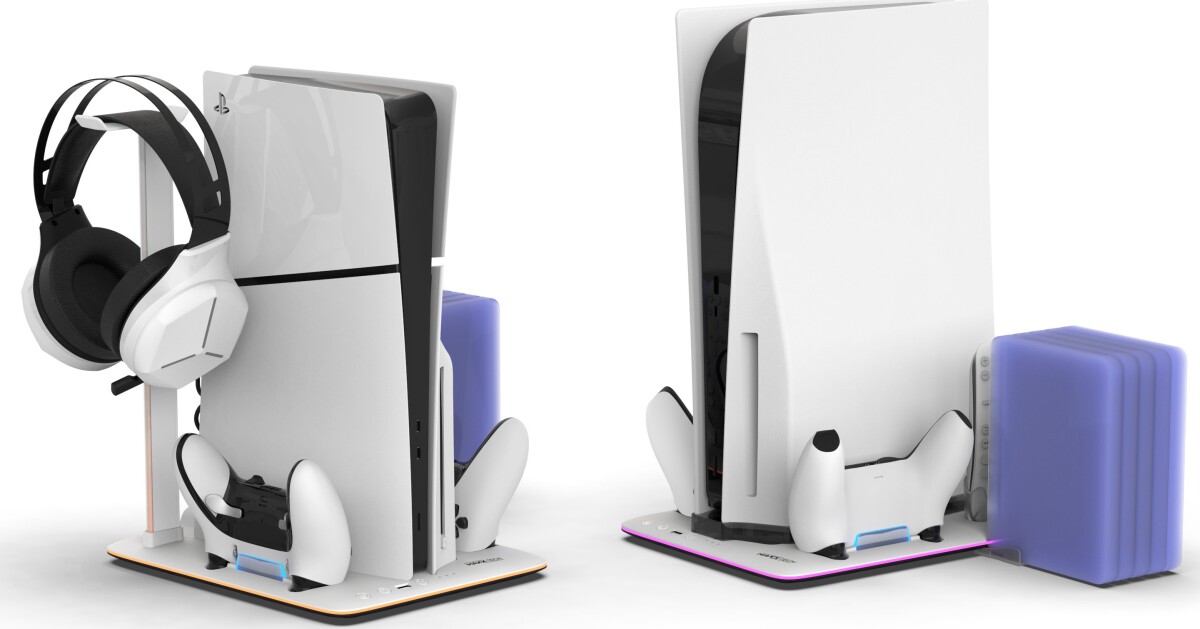 Maxx Tech Ps5 Dlx Led Mult-Functional Stand For All Ps5 Consoles