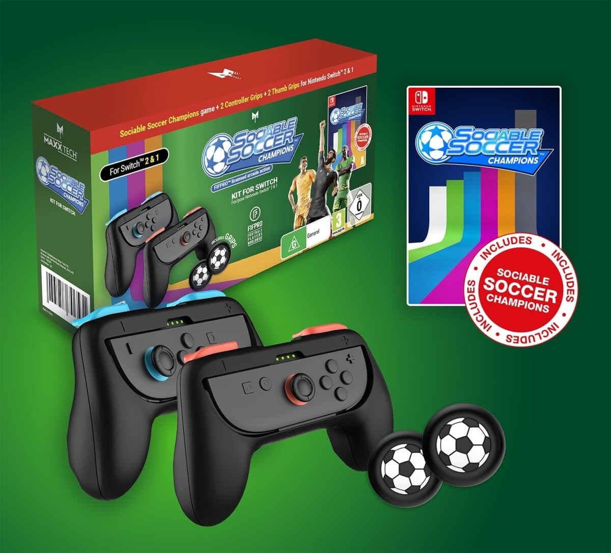 Maxx Tech - Sociable Soccer Champions Kit Switch Switch 2