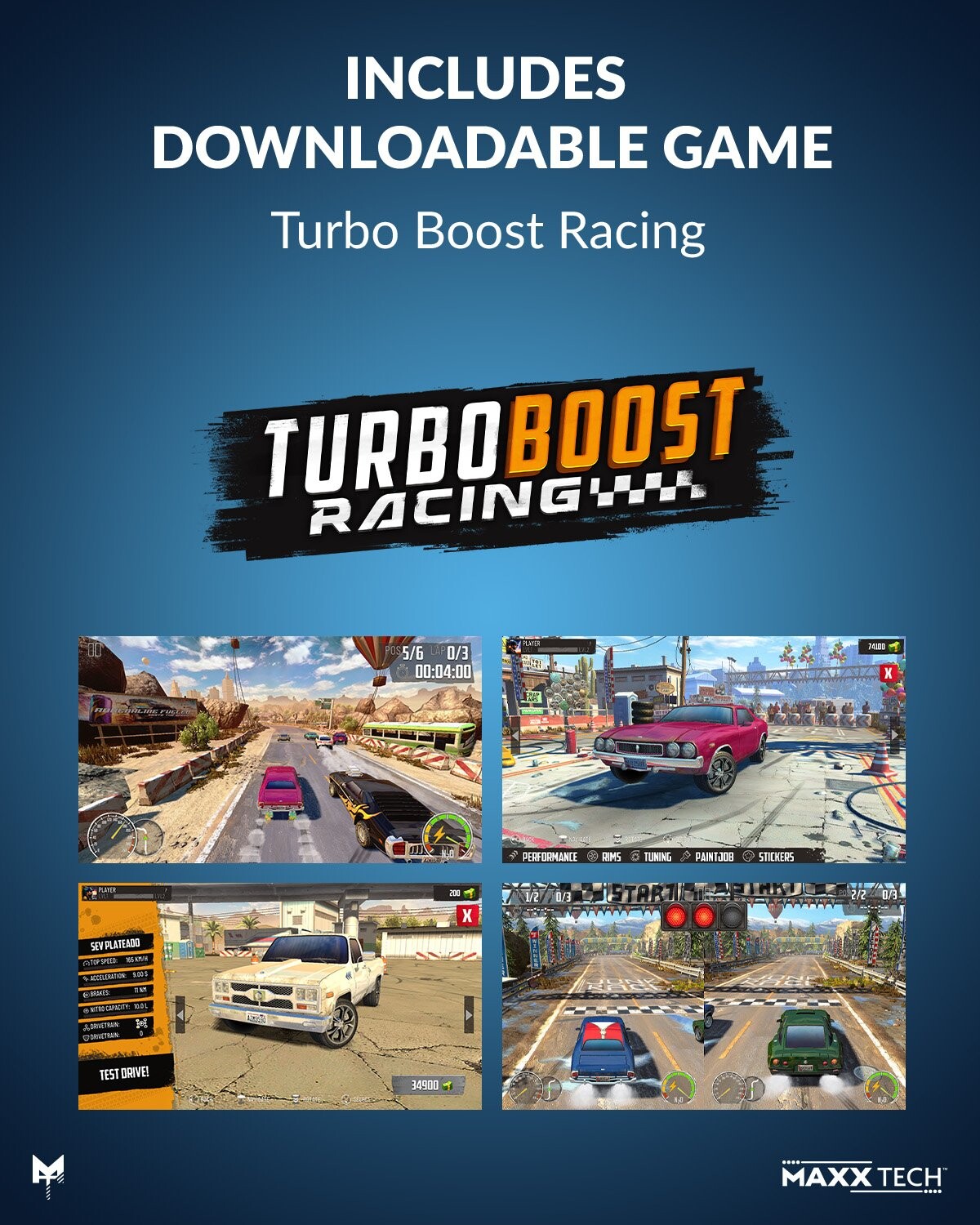 Maxx Tech - Turbo Boost Racing Kit - Nintendo Switch 1 2