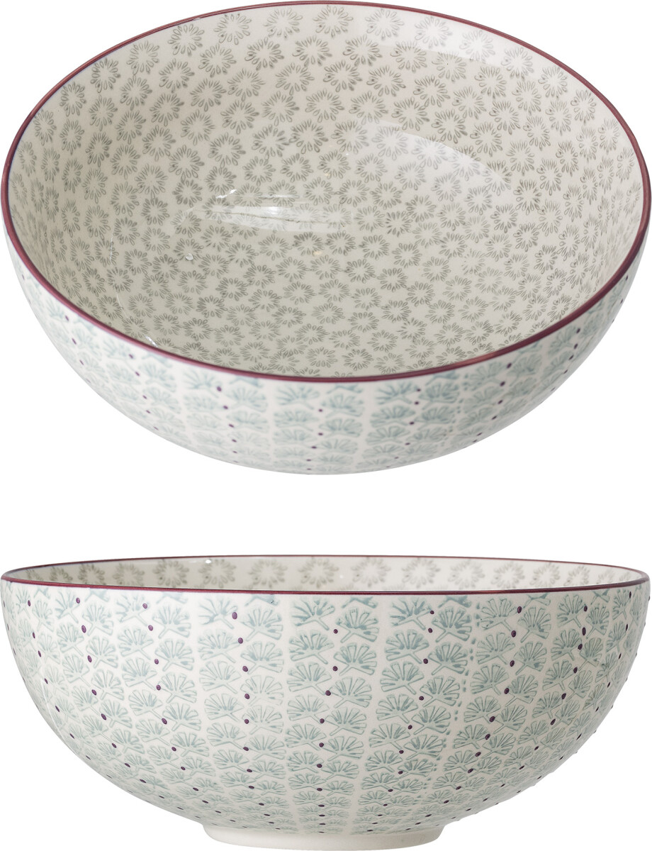 Bloomingville - Maya Skål - Grøn - Stentøj Keramik