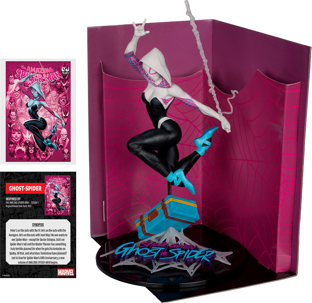 Mcfarlane Toys - Marvel Ghost-Spider Collectible With Scene The Amazing