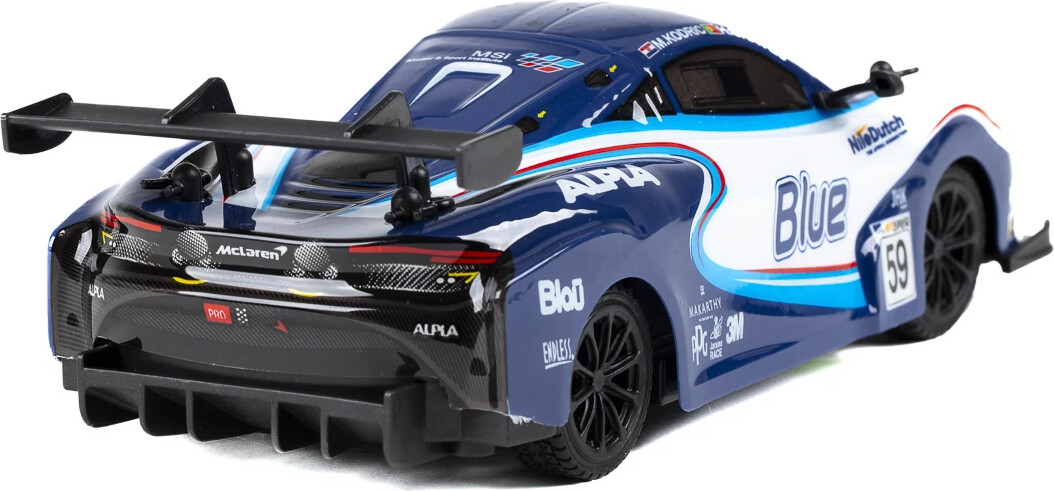 Mclaren 720S Gt3 Fjernstyret Bil - 1 24 - 2 4 Ghz - Blå Hvid