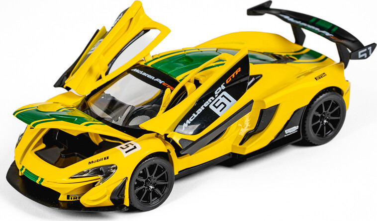Mclaren P1 Gtr 1 24 Die-Cast Yellow - Tec-Toy