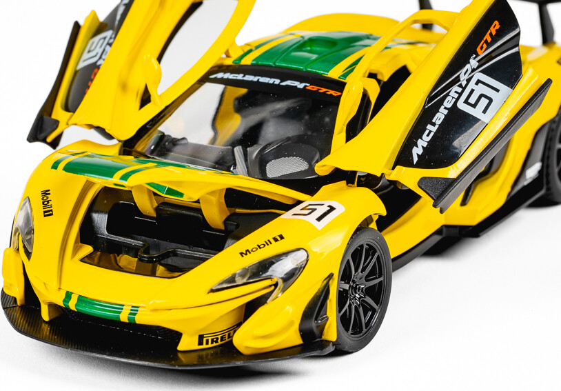 Mclaren P1 Gtr 1 24 Die-Cast Yellow - Tec-Toy