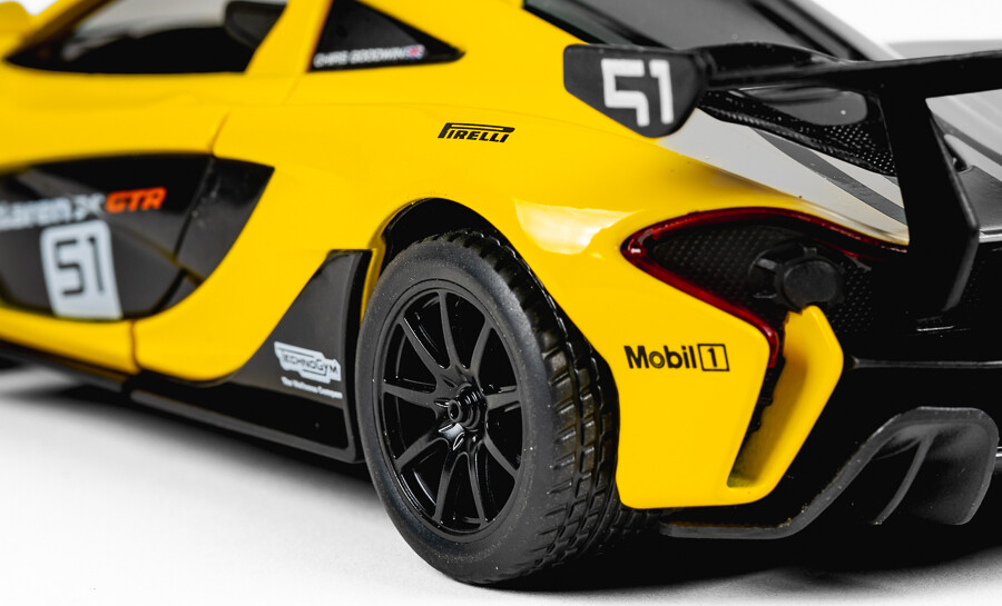 Mclaren P1 Gtr 1 24 Die-Cast Yellow - Tec-Toy