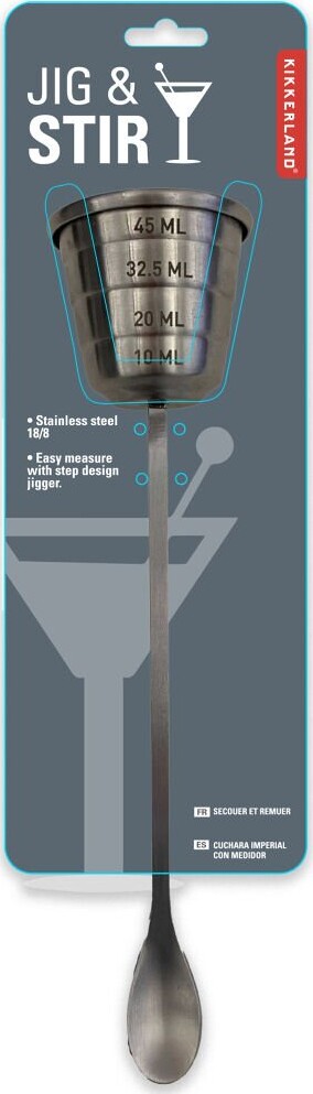 2-I-1 Jigger Og Røreske - Measure Mix - Kikkerland