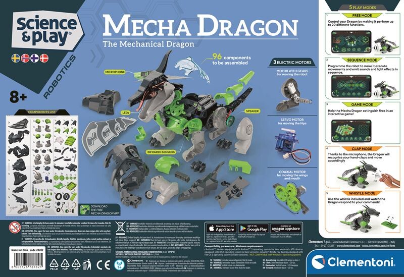 Clementoni - Mecha Dragon Robot - Science Play Robotics