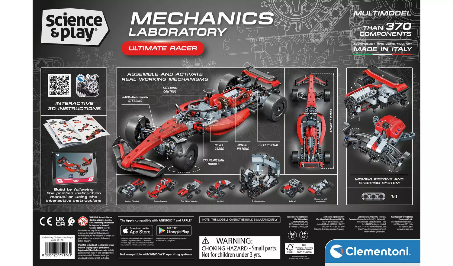 Clementoni - Science Play - Mechanics - Ultimate Racer
