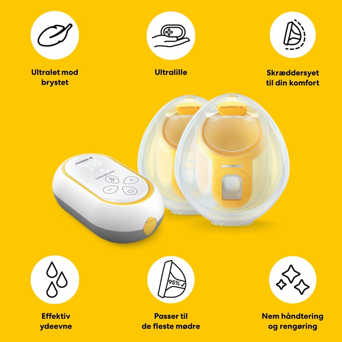 Medela - Freestyle Mini Hands-Free Elektrisk Dobbeltbrystpumpe