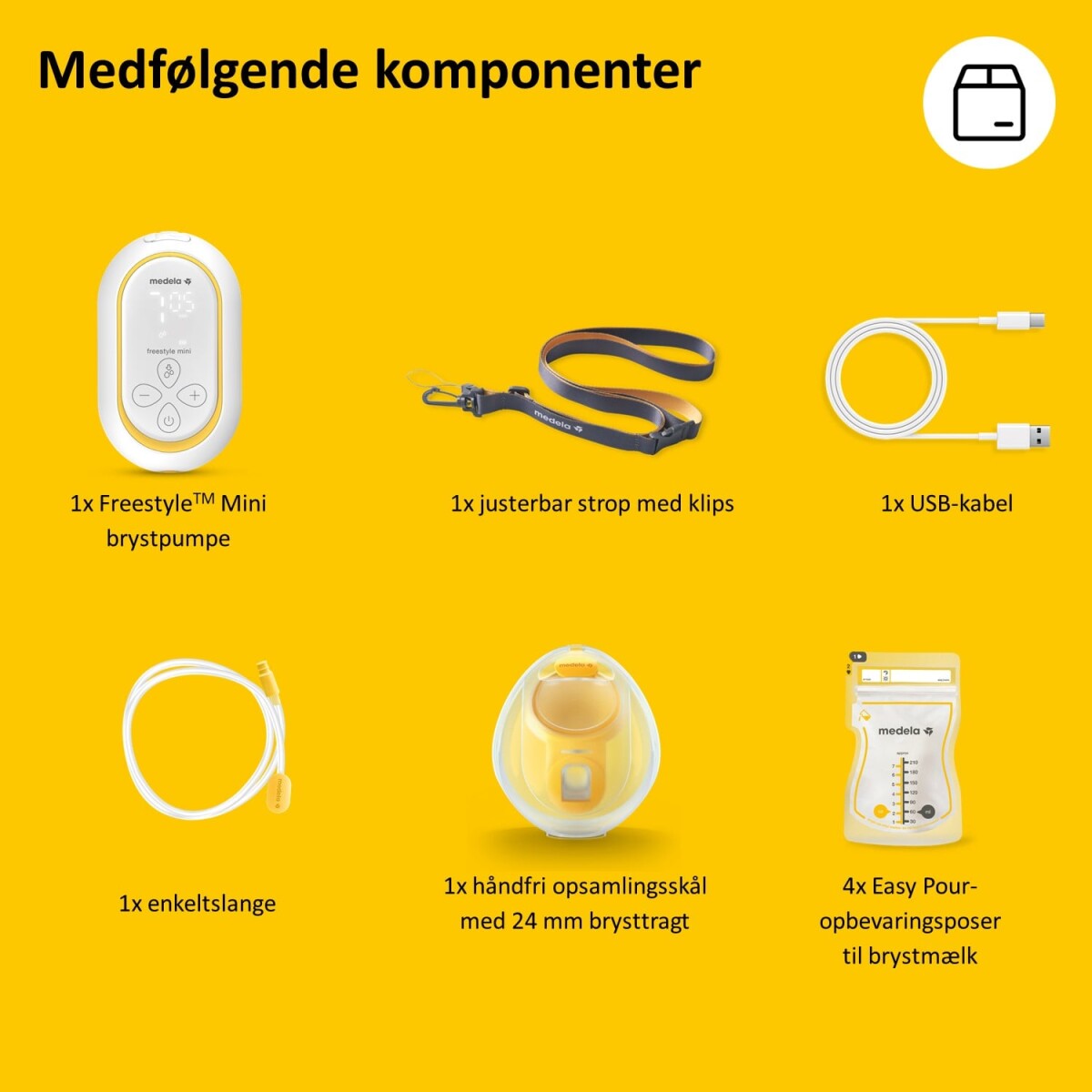 Medela - Freestyle Mini Hands-Free Elektrisk Enkeltbrystpumpe