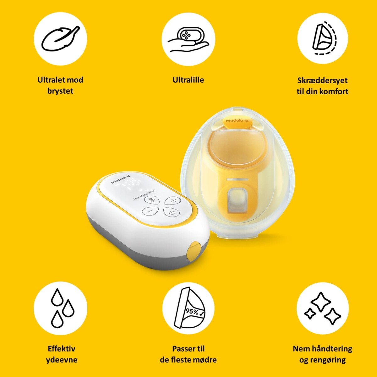 Medela - Freestyle Mini Hands-Free Elektrisk Enkeltbrystpumpe