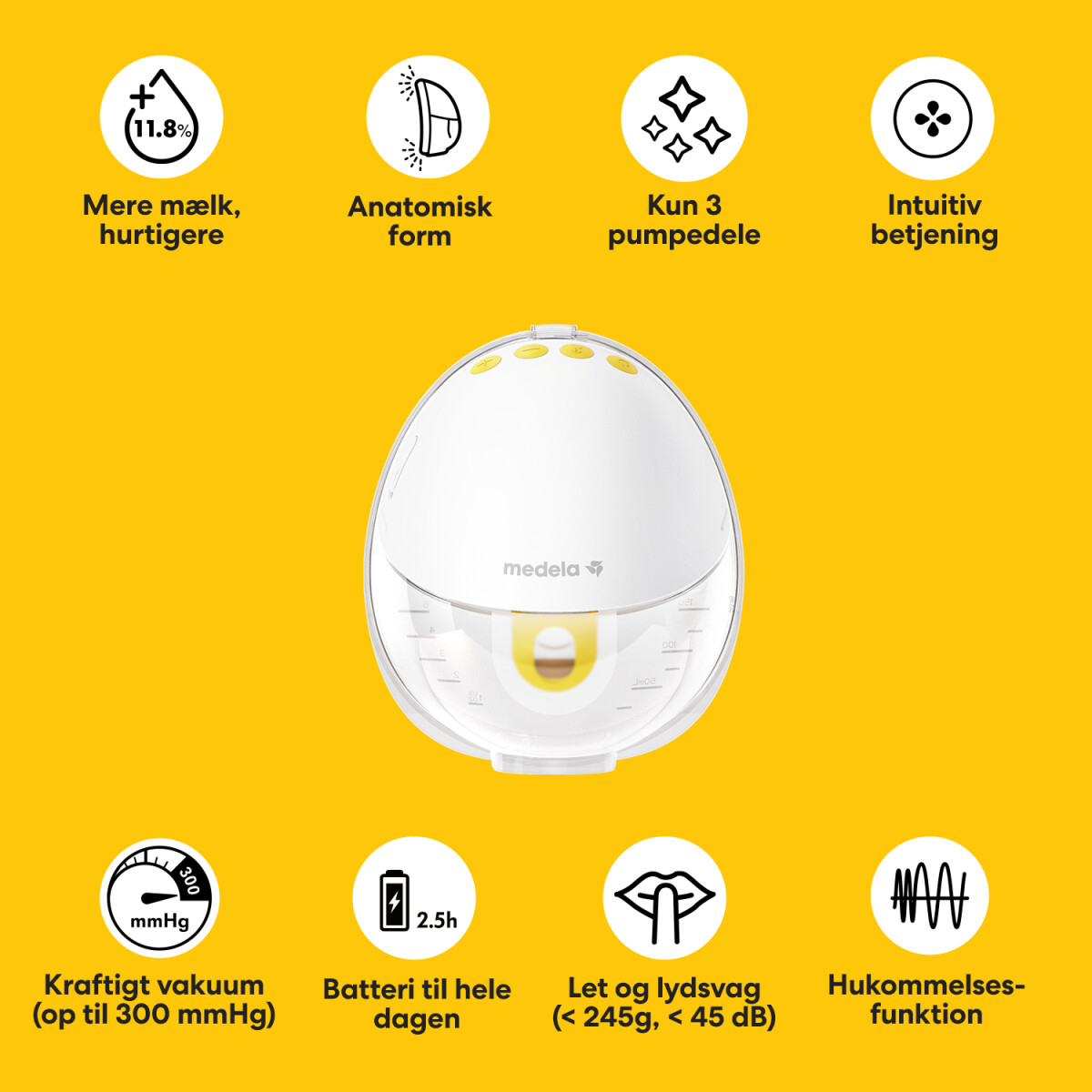 Medela - Motion Inbra Wearable Breast Pump - Single Electric - 24Mm Breast