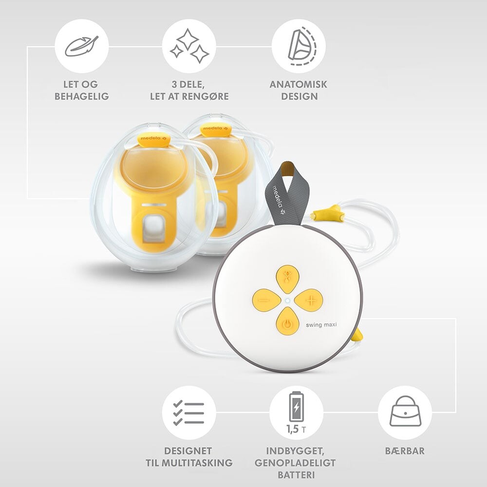 Medela - Swing Maxi Hands-Free Dobbelt Elektrisk Brystpumpe
