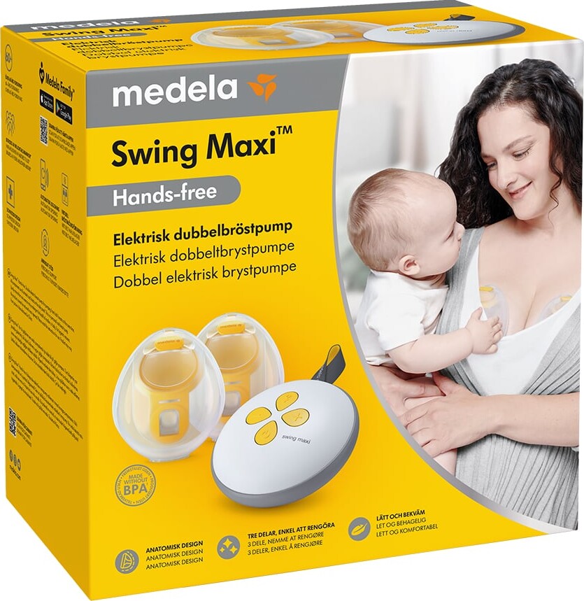 Medela - Swing Maxi Hands-Free Dobbelt Elektrisk Brystpumpe